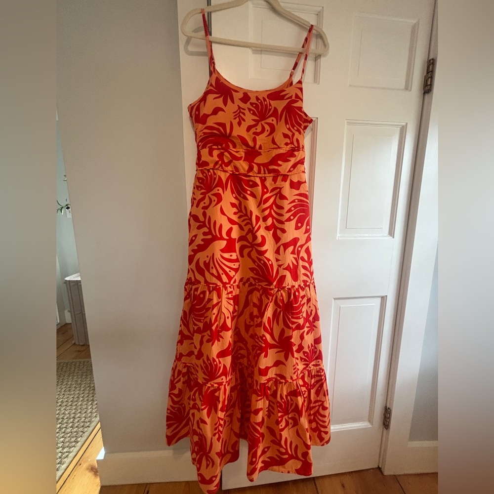 Rachel Zoe Red and Orange Patterned Dress